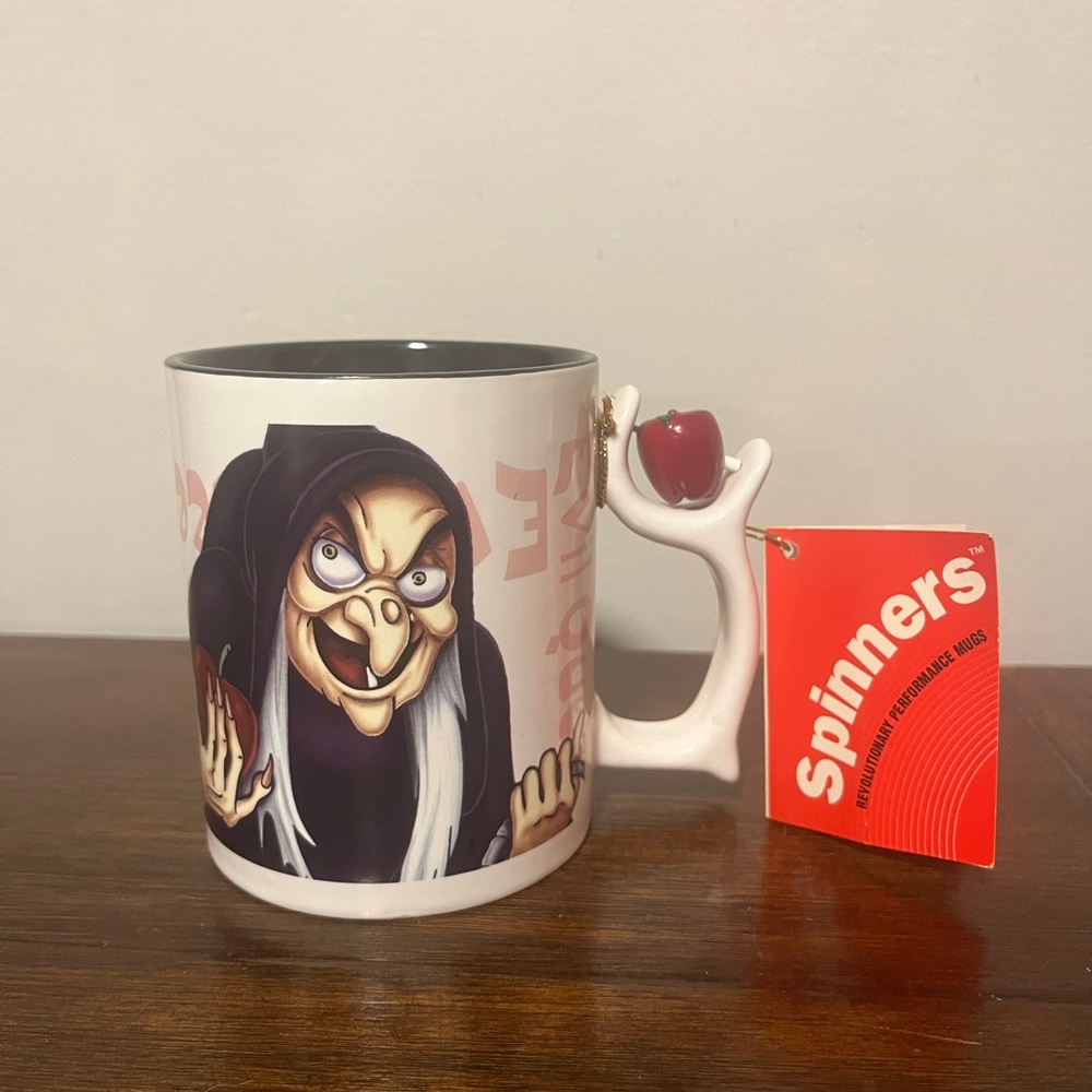 Disney Villains Mug RARE with spinner evil witch